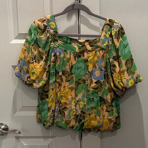 Entro Yellow Floral Blouse